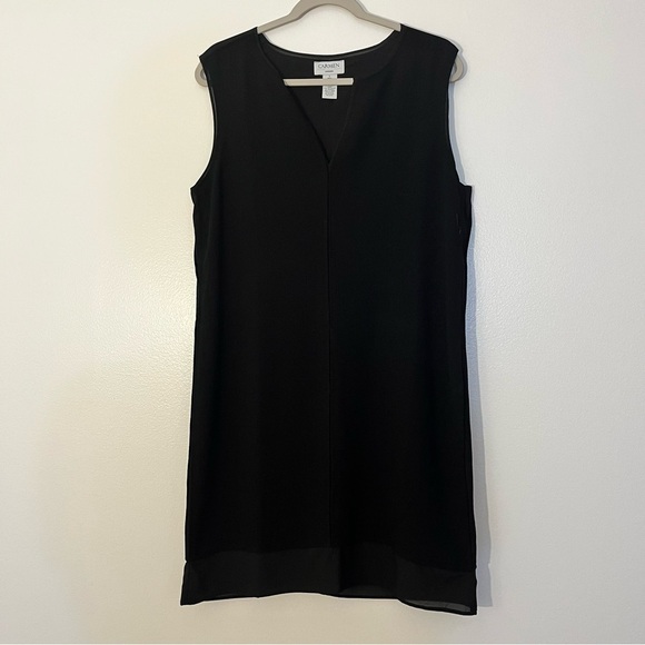 Carmen Marc Valvo Dresses & Skirts - Carmen Marc Valvo | Black sheer detailing textured shift dress Women’s size L